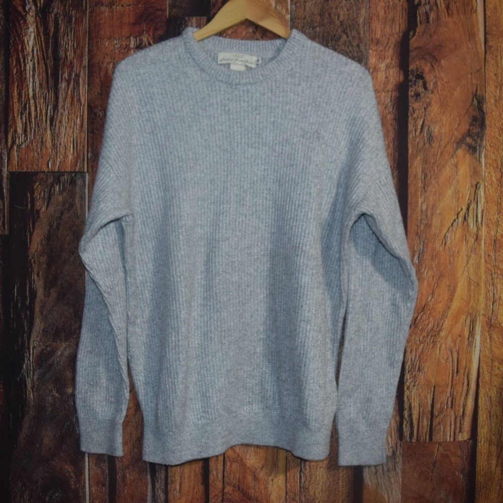 H&M L.O.G.G. Women's Sz L Gray Crew Neck Knit Sweater